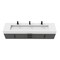 Castello Usa Nile 84-inch Black Vanity Set with White Top and Black Handles CB-MC-84BLK-BL-2053-WH - alternate 1